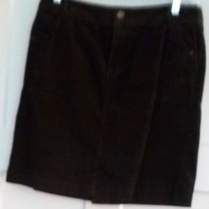 Merona dark brown corduroy skirt with side and back pockets